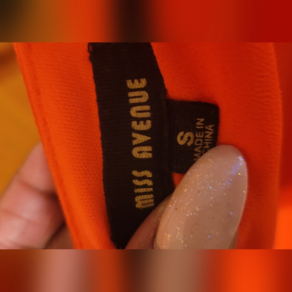 Long sleeve romper in size small. Deep coral color. - Picture 7 of 7